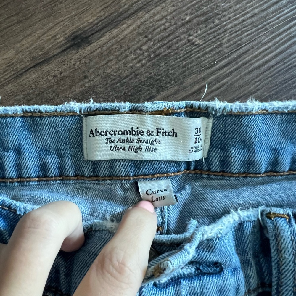 Abercrombie & fitch the ankle straight ultra high rise curve love jeans - Picture 2 of 5